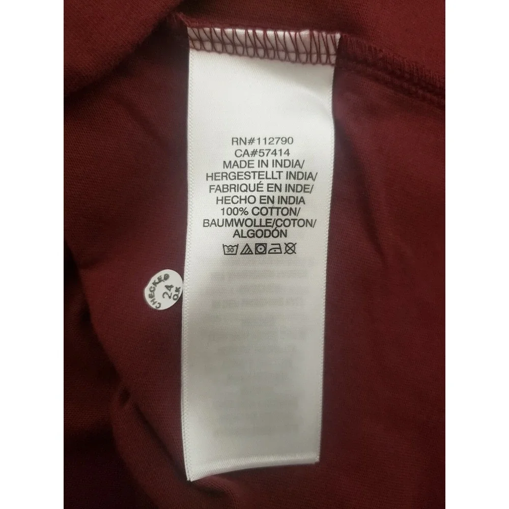 True Religion Mens Sz Medium CWP Crew Longsleeve Basic Lt Sweatshirt Logo Wine‎
